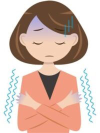 冷え性の女性イラスト