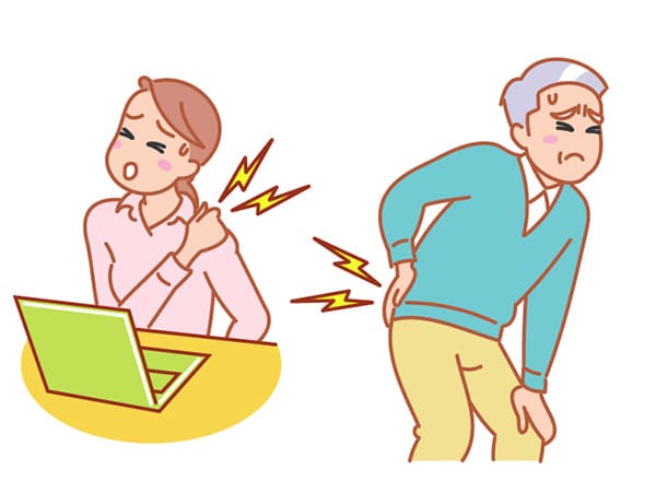 肩こり、腰痛のイラスト