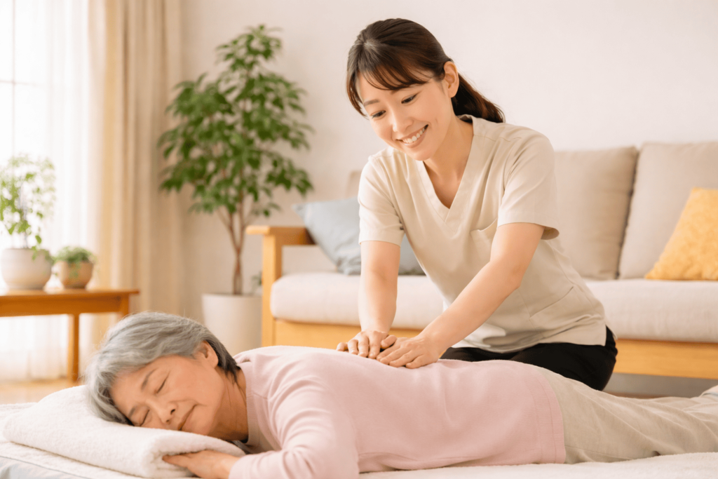 訪問マッサージ　女性